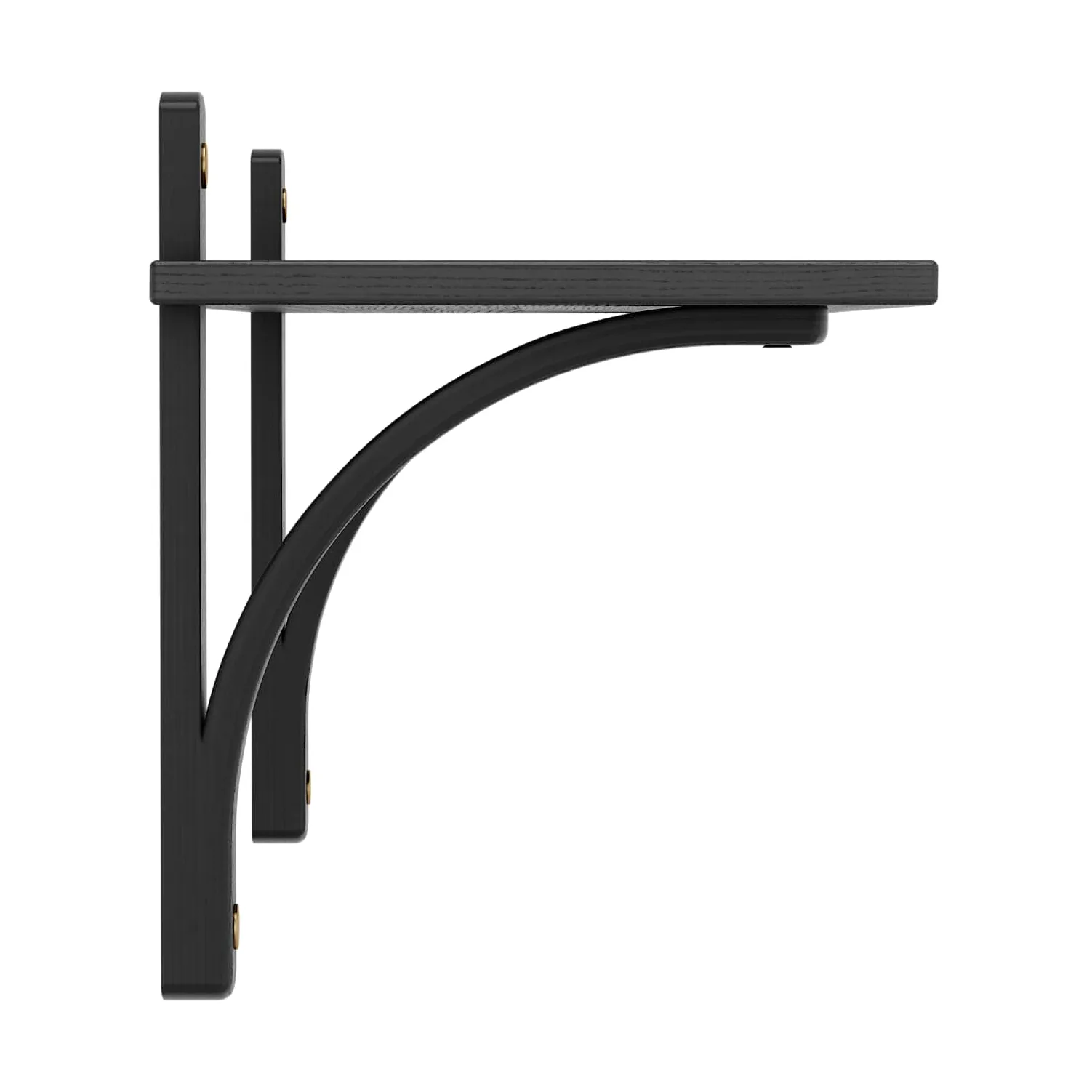 Étagère Levi à 1 plateau, Frêne noirci-laiton, 90 cm Swedese