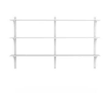 Étagère Levi à 3 plateau - Blanc laqué frêne-aluminium, 180 cm - Swedese