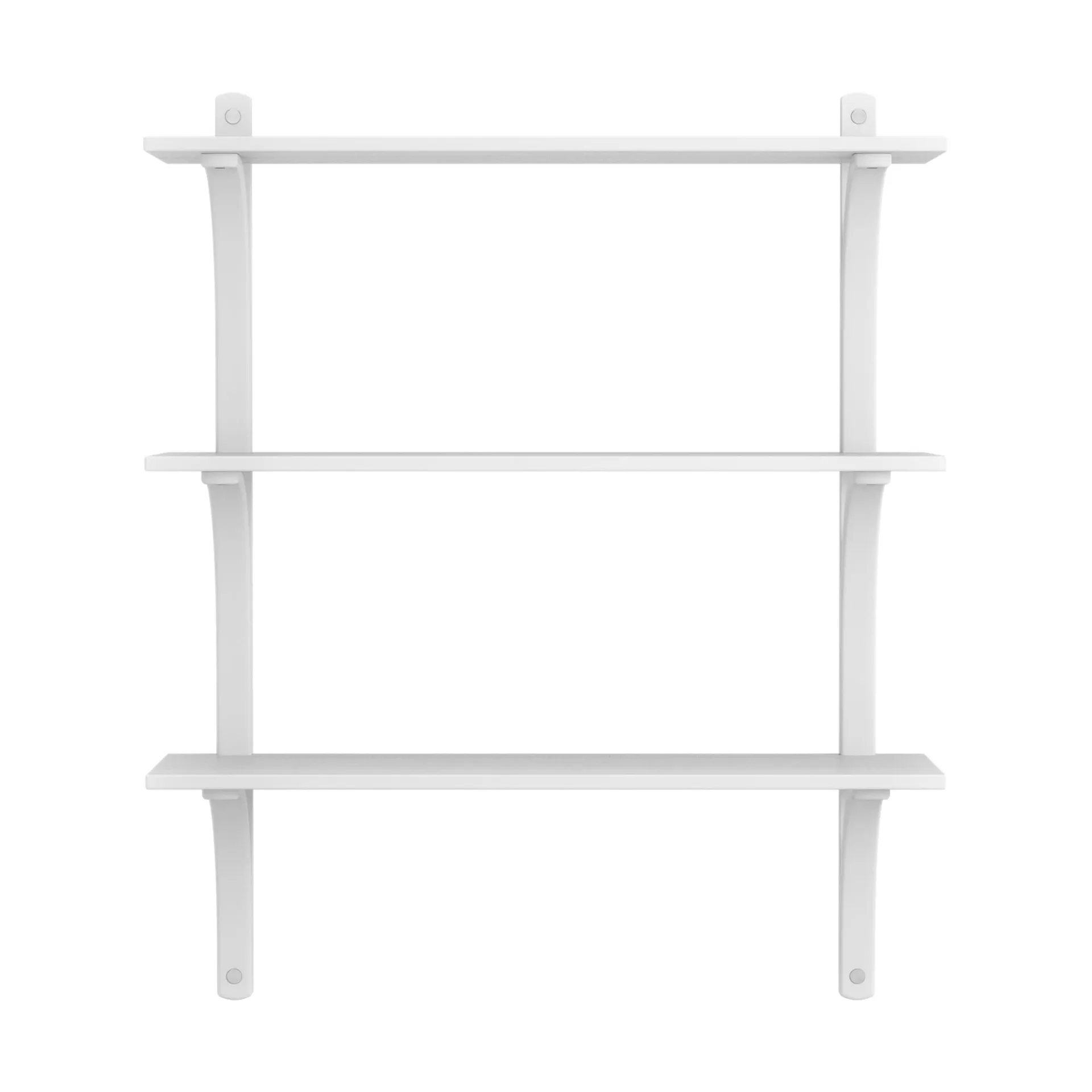 Étagère Levi à 3 plateau, Blanc laqué frêne-aluminium, 90 cm Swedese
