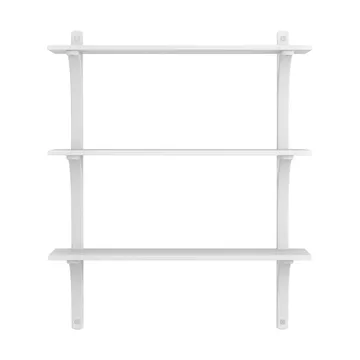 Étagère Levi à 3 plateau - Blanc laqué frêne-aluminium, 90 cm - Swedese