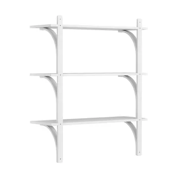 Étagère Levi à 3 plateau - Blanc laqué frêne-aluminium, 90 cm - Swedese