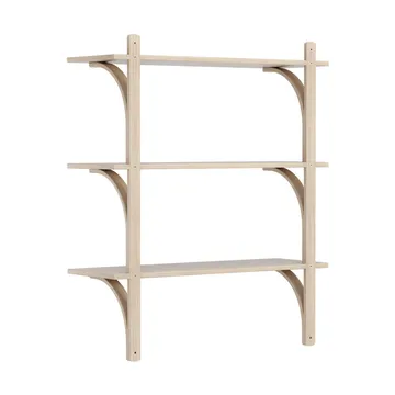 Étagère Levi à 3 plateau - Blanc pigmenté chêne-laiton, 90 cm - Swedese