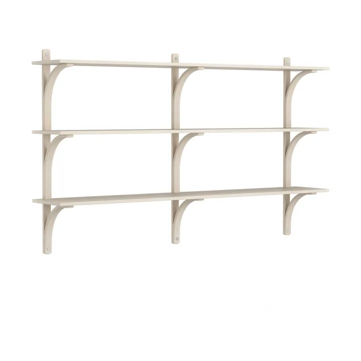 Étagère Levi à 3 plateau - Blanc pigmenté frêne-aluminium, 180 cm - Swedese