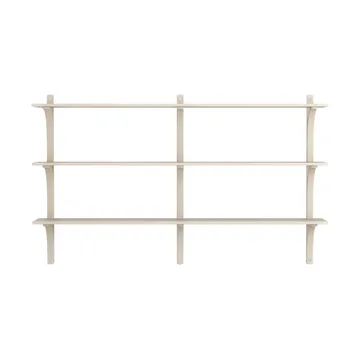 Étagère Levi à 3 plateau - Blanc pigmenté frêne-aluminium, 180 cm - Swedese