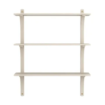 Étagère Levi à 3 plateau - Blanc pigmenté frêne-laiton, 90 cm - Swedese