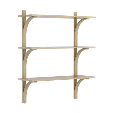 Étagère Levi à 3 plateau - Frêne chêne naturel-laiton, 90 cm - Swedese