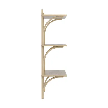 Étagère Levi à 3 plateau - Frêne chêne naturel-laiton, 90 cm - Swedese