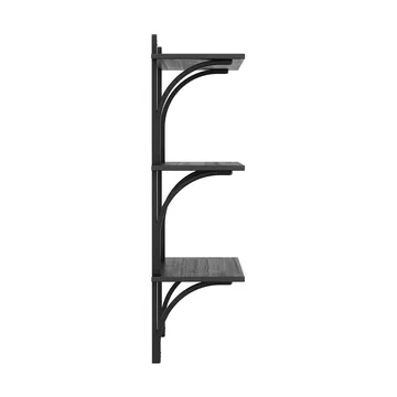 Étagère Levi à 3 plateau - Frêne noirci-aluminium, 90 cm - Swedese