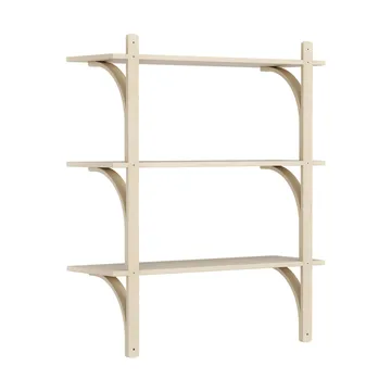 Étagère Levi à 3 plateau - Frêne verni naturel-laiton, 90 cm - Swedese
