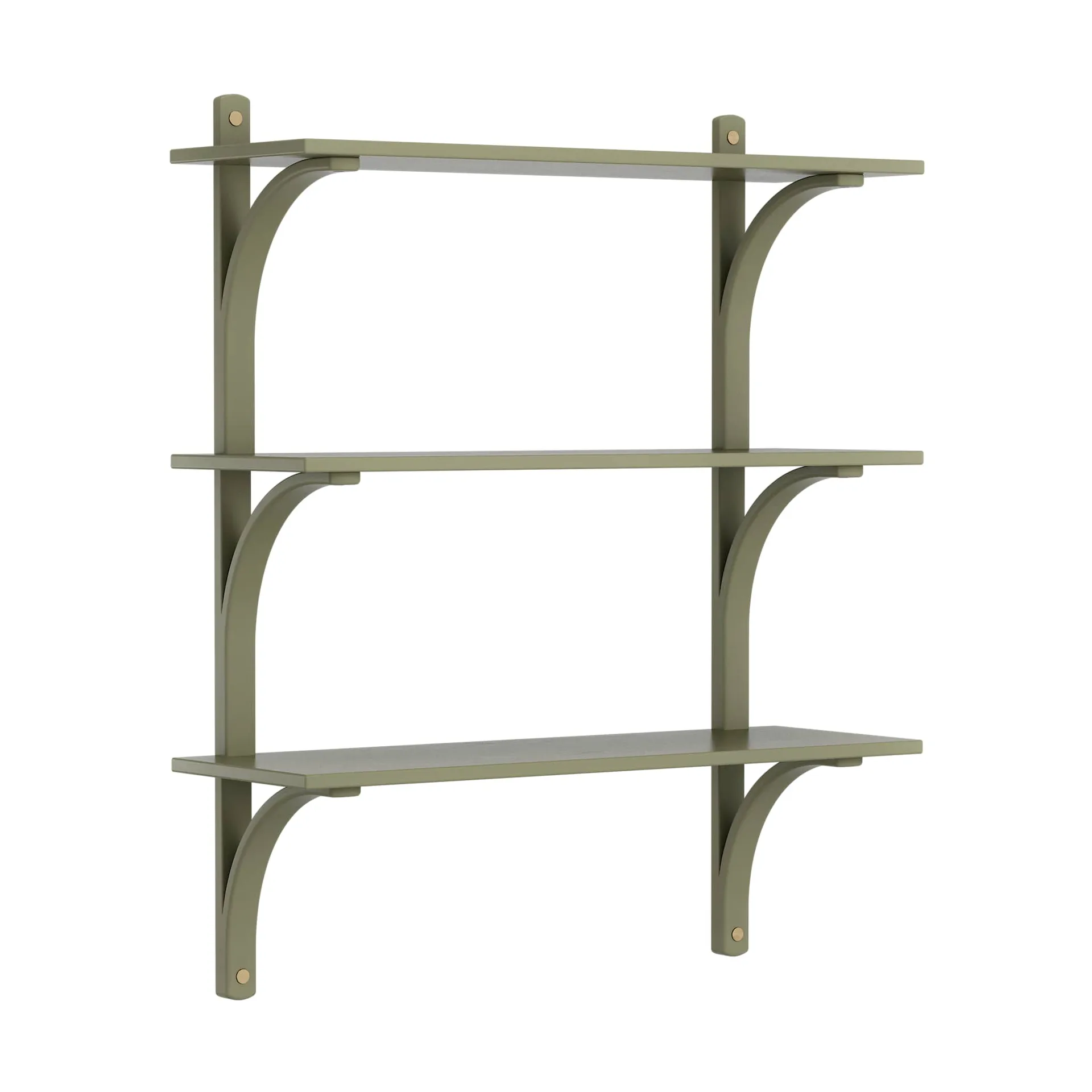 Étagère Levi à 3 plateau, Vert mousse-aluminium, 90 cm Swedese