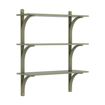 Étagère Levi à 3 plateau - Vert mousse-aluminium, 90 cm - Swedese