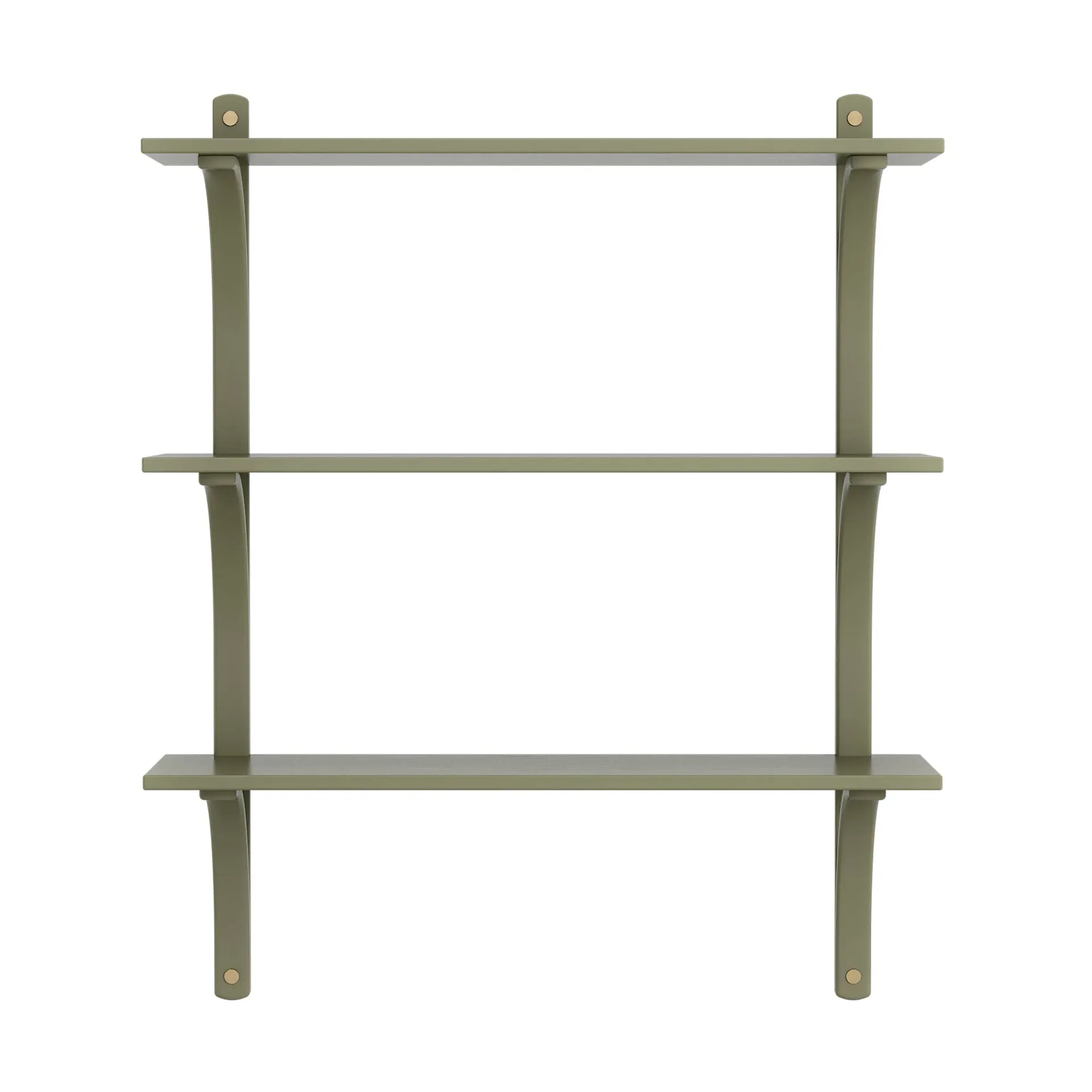 Étagère Levi à 3 plateau, Vert mousse-aluminium, 90 cm Swedese