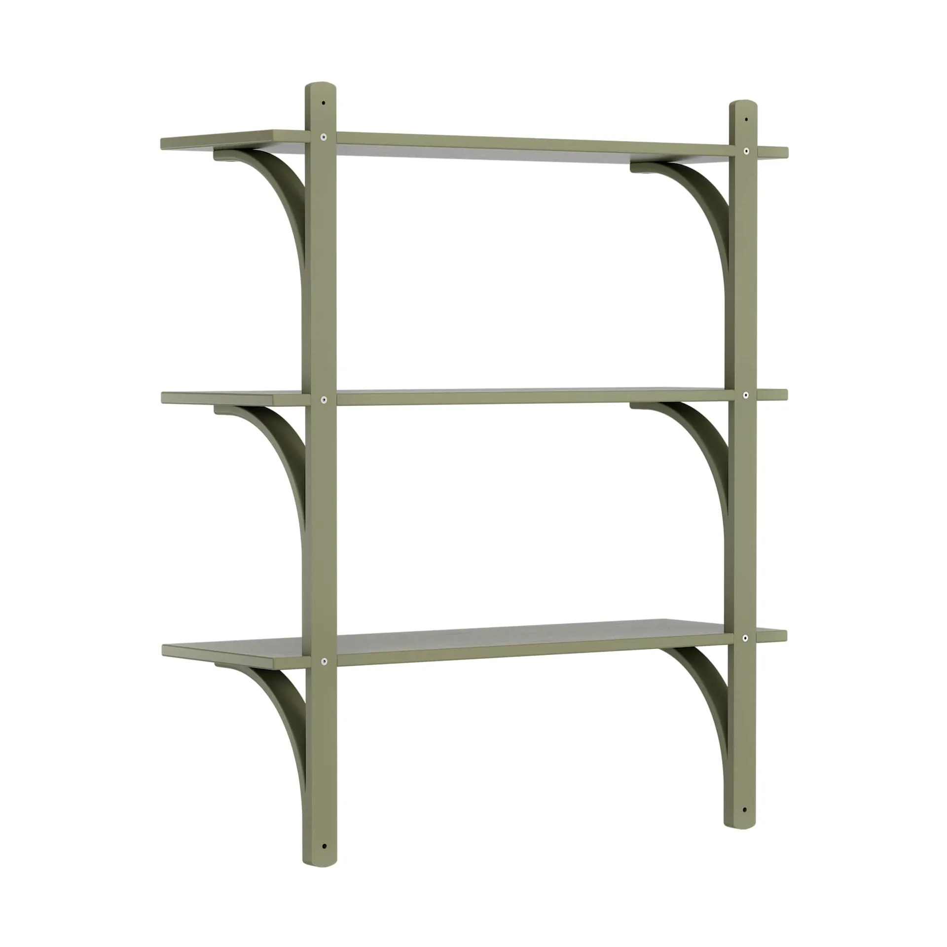 Étagère Levi à 3 plateau, Vert mousse-aluminium, 90 cm Swedese