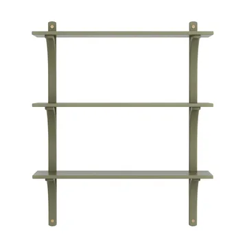 Étagère Levi à 3 plateau - Vert mousse-laiton, 90 cm - Swedese