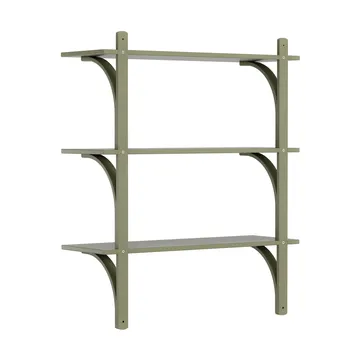 Étagère Levi à 3 plateau - Vert mousse-laiton, 90 cm - Swedese