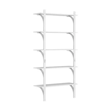 Étagère Levi à 5 plateau - Blanc laqué frêne-aluminium, 90 cm - Swedese
