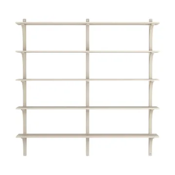 Étagère Levi à 5 plateau - Blanc pigmenté frêne-aluminium, 180 cm - Swedese