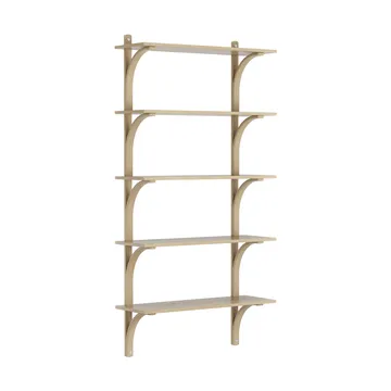Étagère Levi à 5 plateau - Chêne verni naturel-aluminium, 90 cm - Swedese