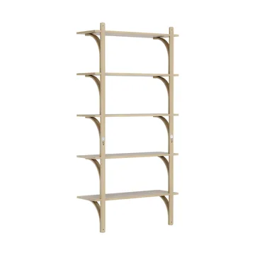 Étagère Levi à 5 plateau - Chêne verni naturel-aluminium, 90 cm - Swedese
