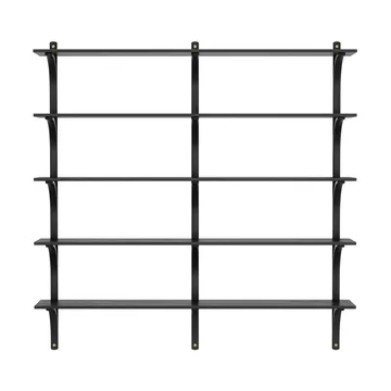 Étagère Levi à 5 plateau - Frêne noirci-laiton, 180 cm - Swedese