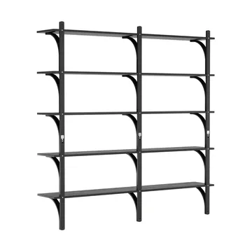 Étagère Levi à 5 plateau - Frêne noirci-laiton, 180 cm - Swedese