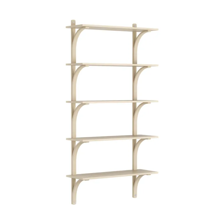 Étagère Levi à 5 plateau - Frêne verni naturel-aluminium, 90 cm - Swedese