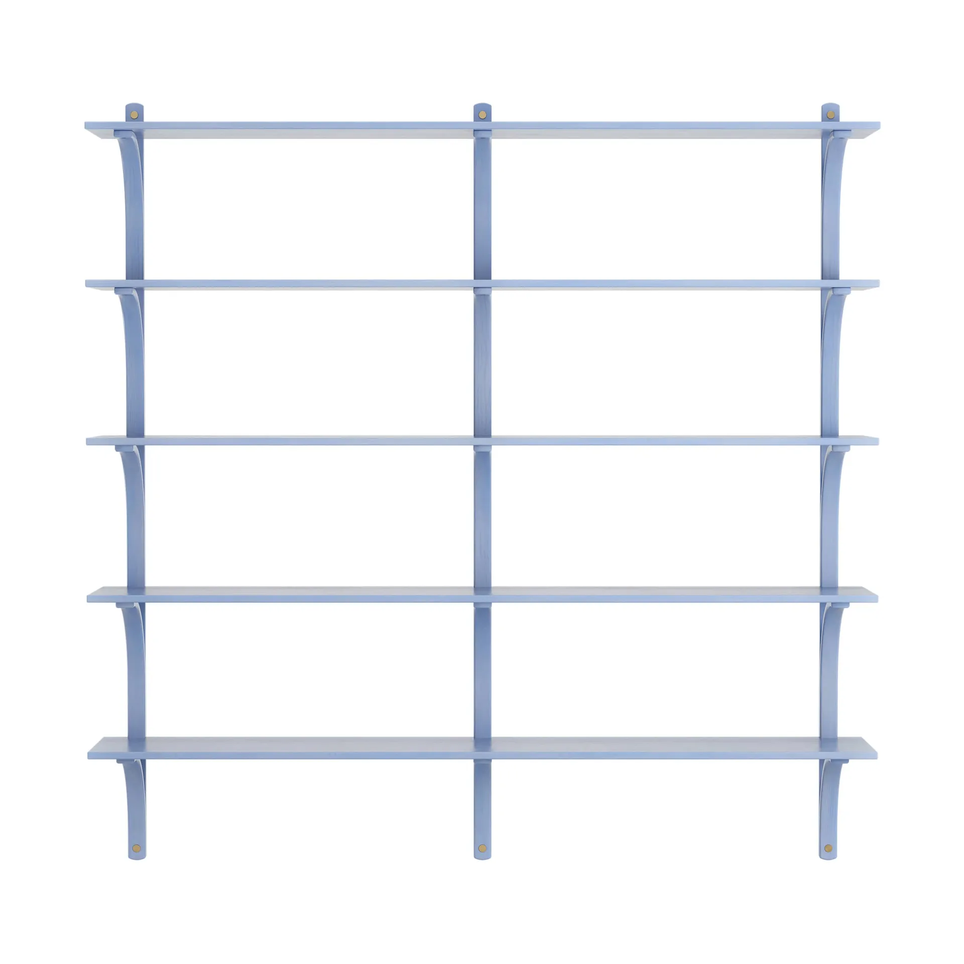 Étagère Levi à 5 plateau, ILKE Blue-laiton, 180 cm Swedese