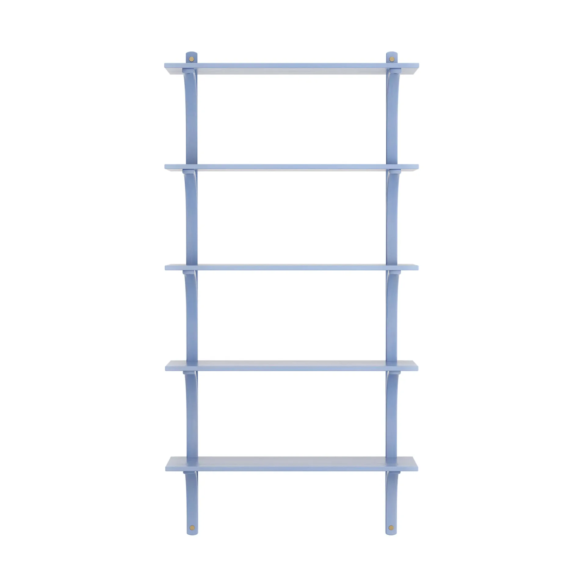 Étagère Levi à 5 plateau, ILKE Blue-laiton, 90 cm Swedese