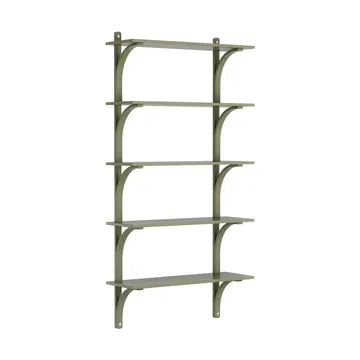 Étagère Levi à 5 plateau - Vert mousse-aluminium, 90 cm - Swedese