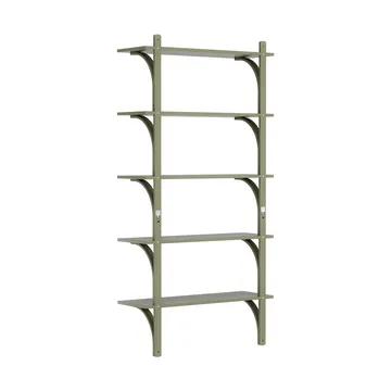 Étagère Levi à 5 plateau - Vert mousse-aluminium, 90 cm - Swedese