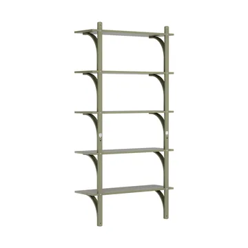 Étagère Levi à 5 plateau - Vert mousse-laiton, 90 cm - Swedese