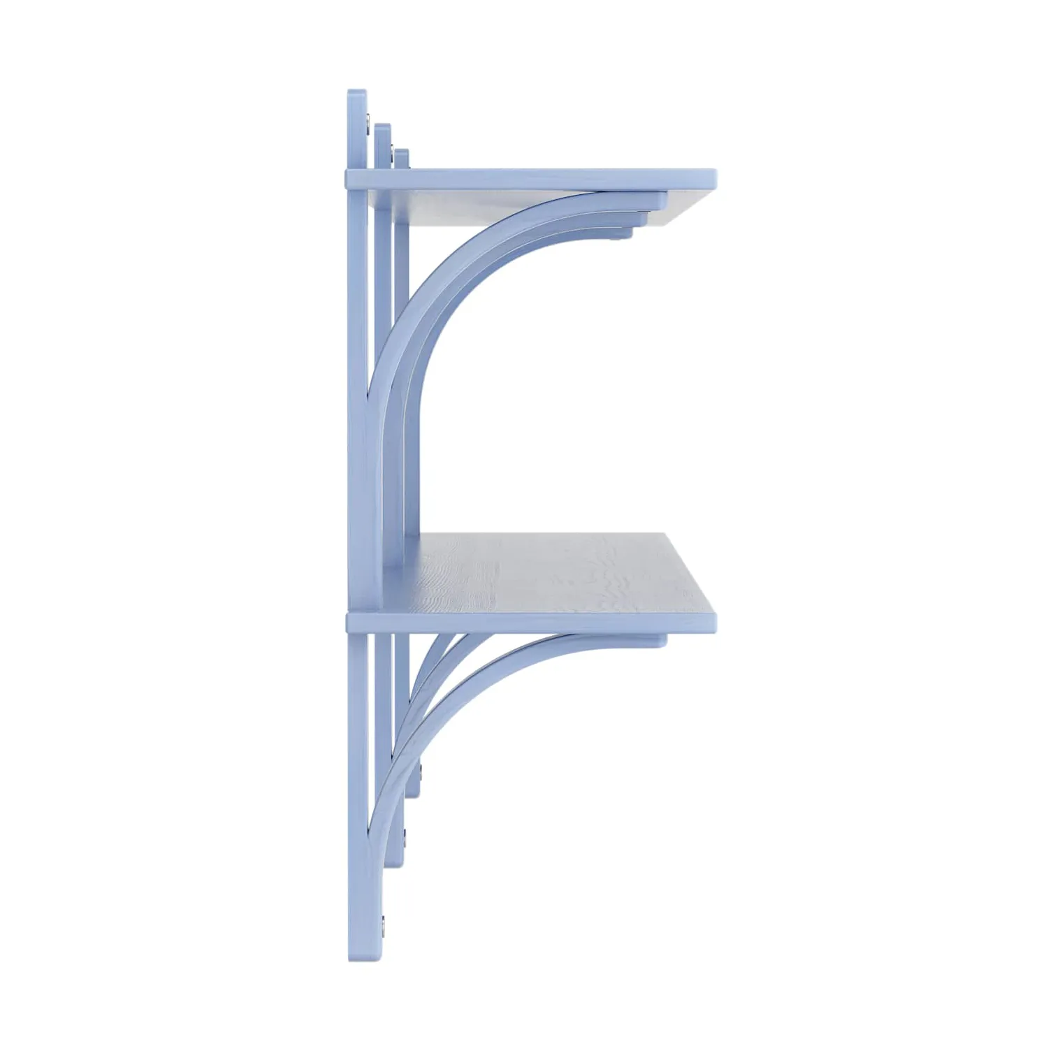 Étagère Levi, Ilke bleu-acier inoxydable, 2 étagères, 180 cm Swedese