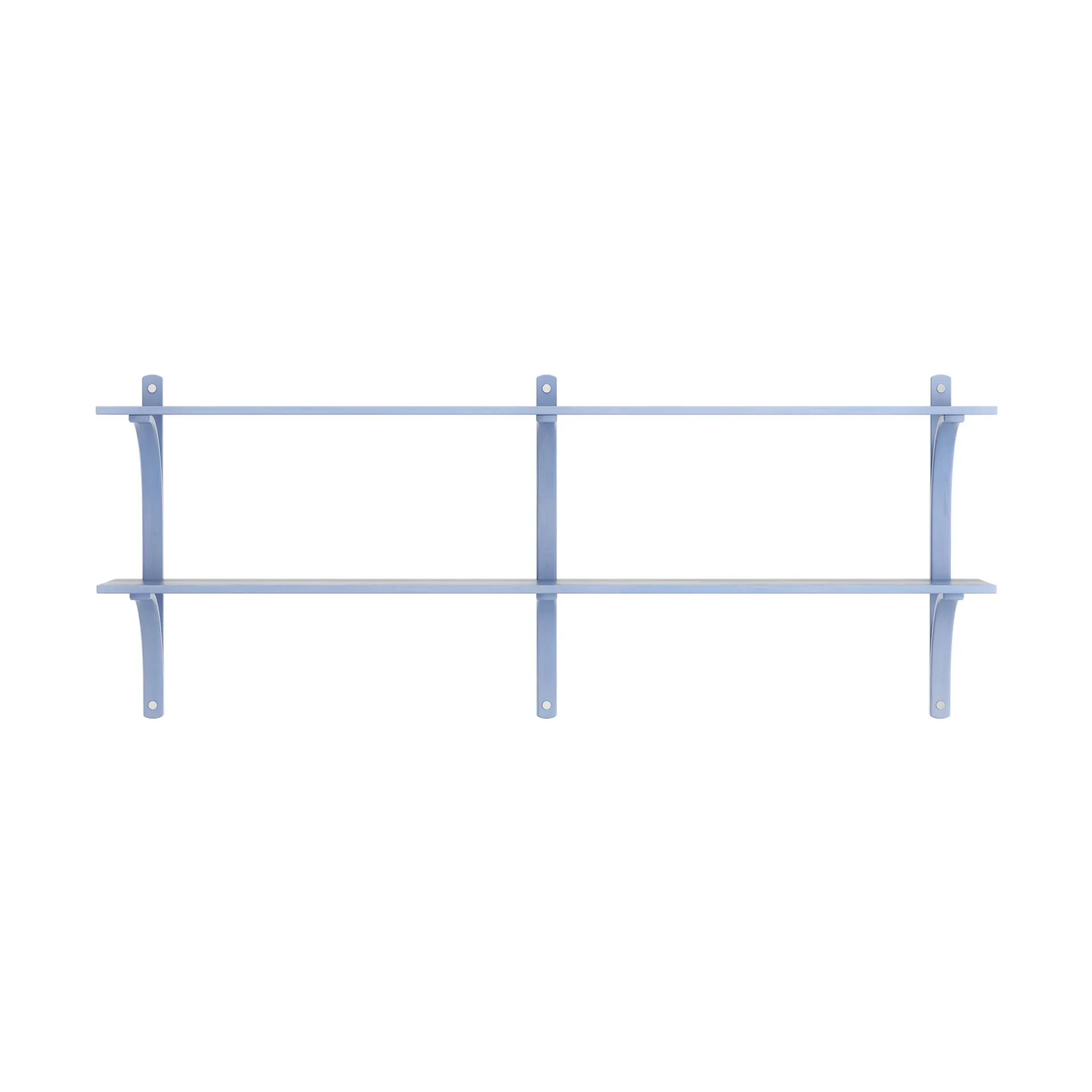 Étagère Levi, Ilke bleu-acier inoxydable, 2 étagères, 180 cm Swedese