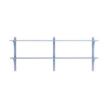 Étagère Levi - Ilke bleu-acier inoxydable, 2 étagères, 180 cm - Swedese