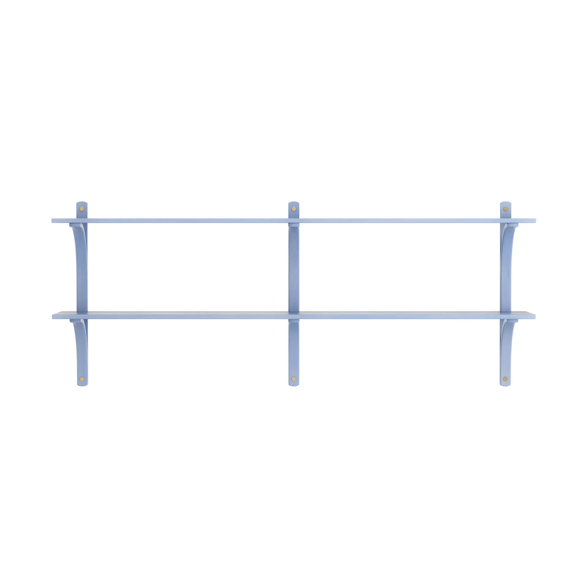 Étagère Levi, Ilke bleu-laiton, 2 étagères, 180 cm Swedese