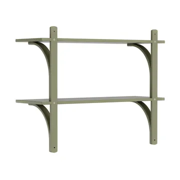 Étagère Levi - Moss green-acier inoxydable, 2 étagères, 90 cm - Swedese