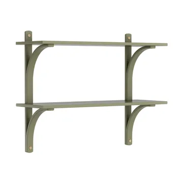 Étagère Levi - Moss green-laiton, 2 étagères, 90 cm - Swedese