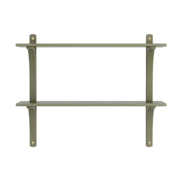 Étagère Levi - Moss green-laiton, 2 étagères, 90 cm - Swedese