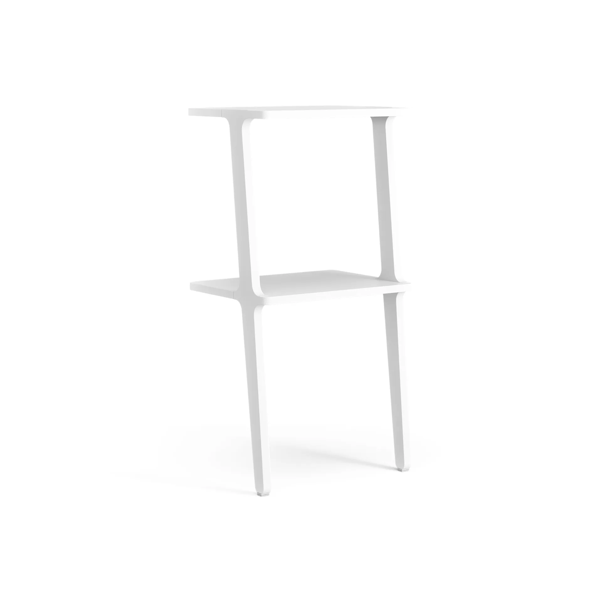 Étagère Libri 2 étagères, Frêne laminé blanc Swedese