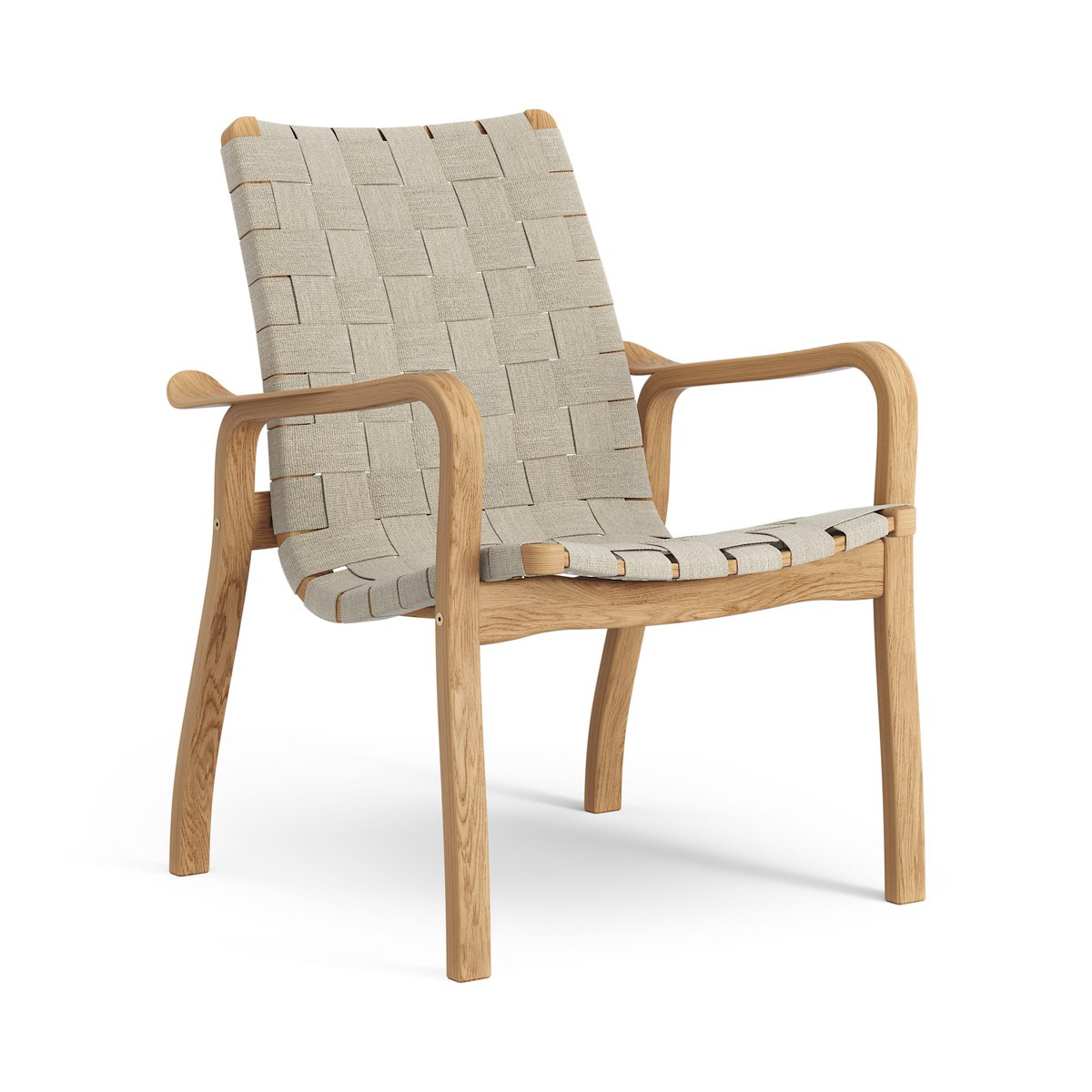 Swedese Fauteuil bas Primo chêne huilé Nature | Design Scandinave | Chaises, tabourets & poufs | Beige