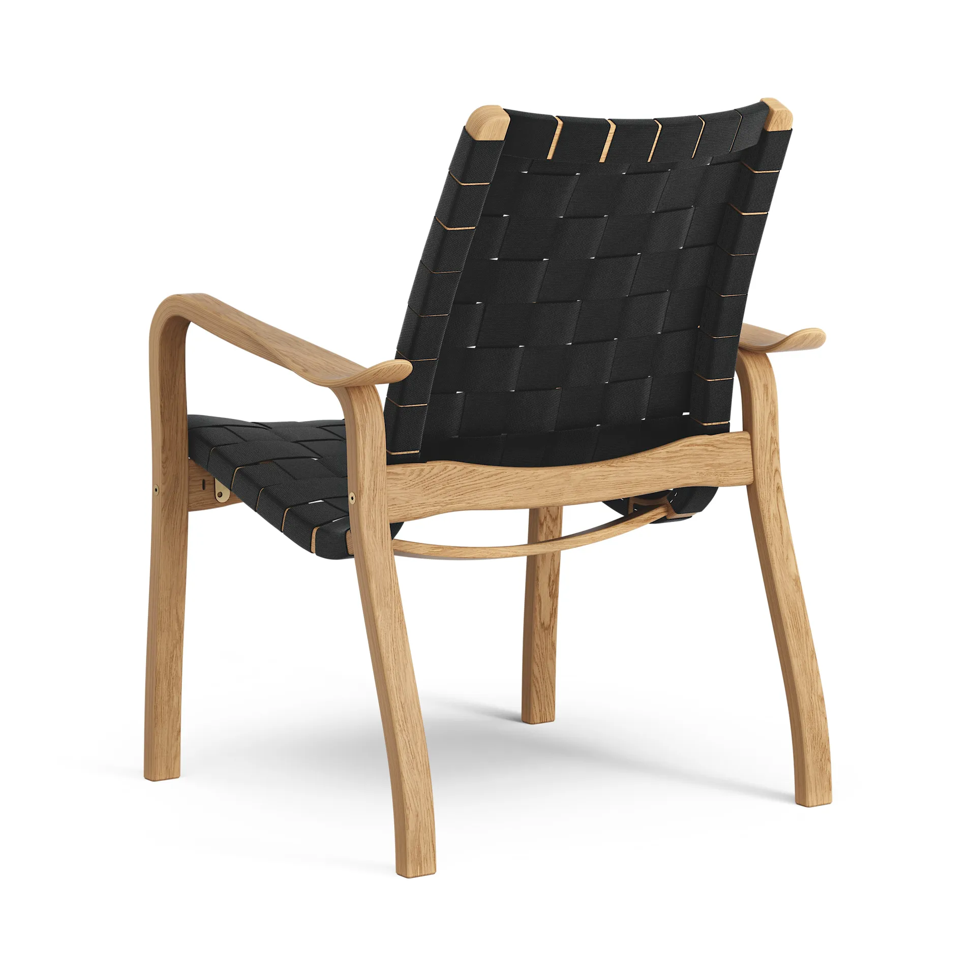 Fauteuil bas Primo chêne huilé, Noir Swedese