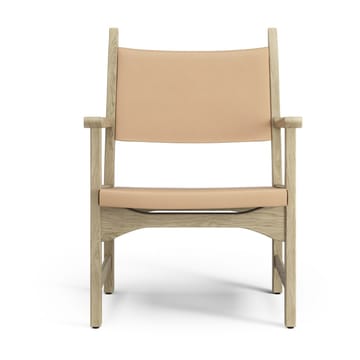 Fauteuil Caryngo - Chêne laqué nature-cuir nature - Swedese