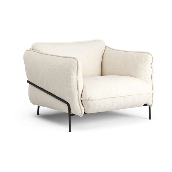 Fauteuil Continental - Sealife Ivory/sand-acier laqué noir - Swedese