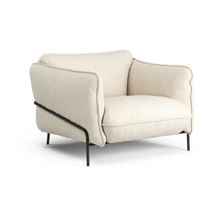 Fauteuil Continental - Sealife Light beige/white-acier laqué noir - Swedese