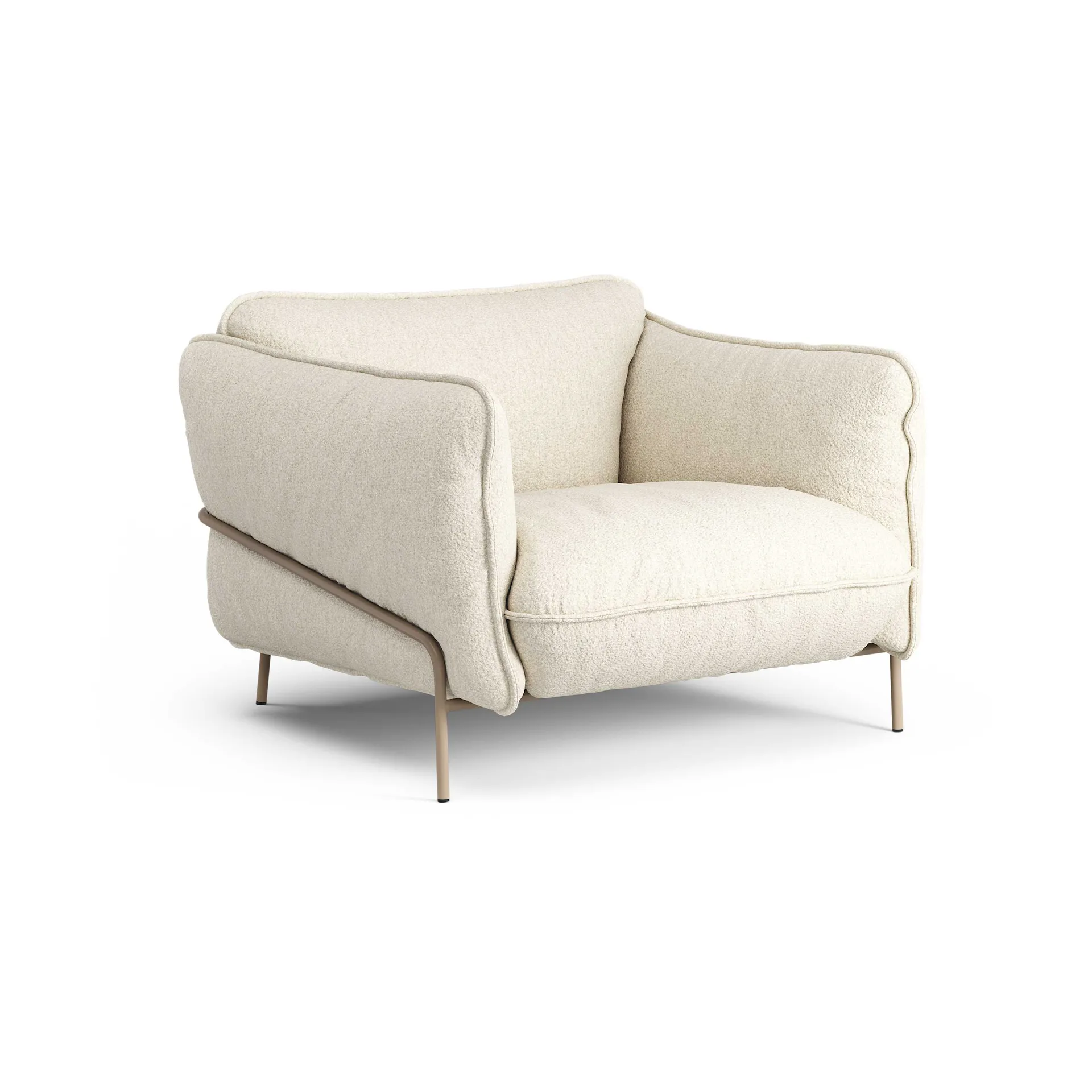 Fauteuil Continental, Wave Champagne-nutmeg Swedese