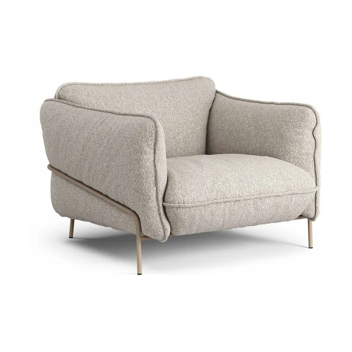 Fauteuil Continental - Wave Cobblestone-nutmeg - Swedese