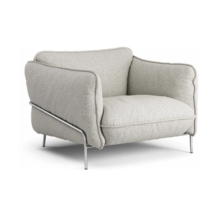 Fauteuil Continental - Wave Sky-acier chromé - Swedese