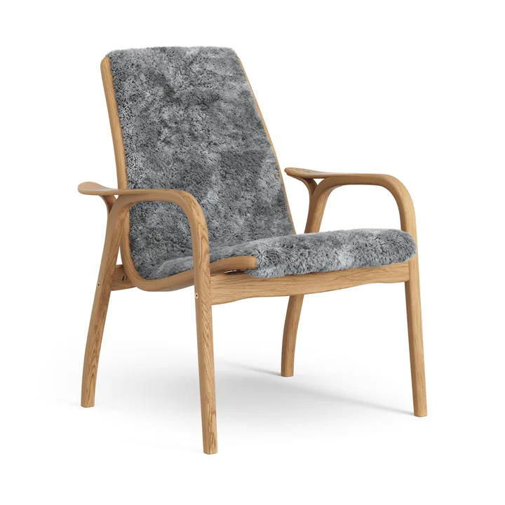 Fauteuil en chêne huilé/peau de mouton Laminett - Scandinavian Grey (gris) - Swedese