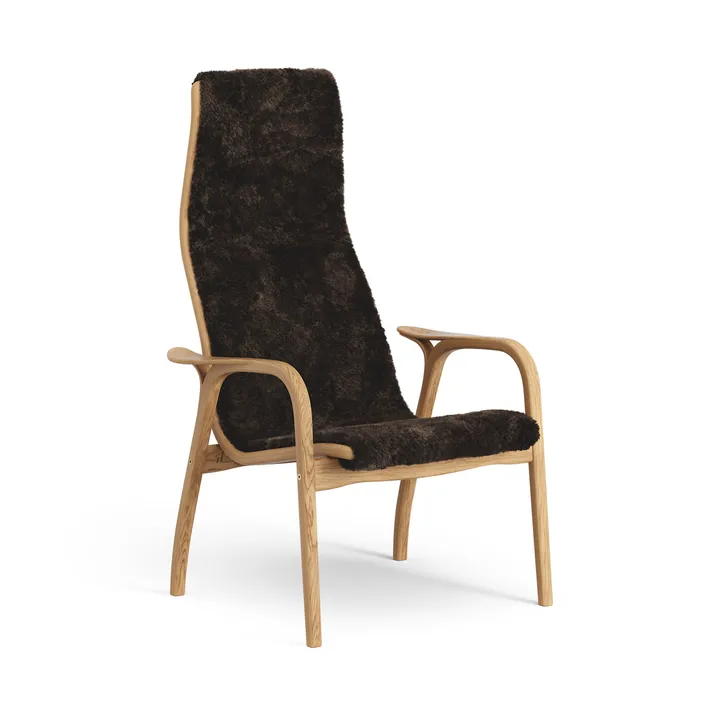 Fauteuil en chêne huilé/peau de mouton Lamino - Espresso (brun) - Swedese