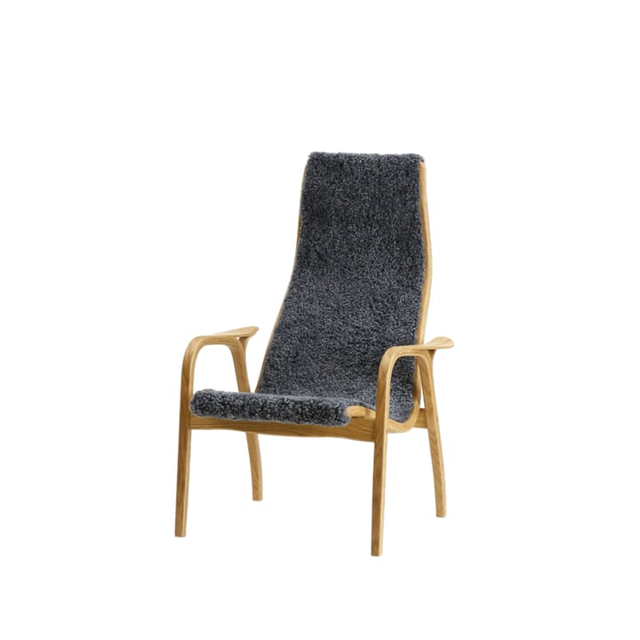 Fauteuil enfant Lamini - peau de mouton charcoal, chêne huilé - Swedese